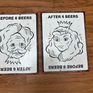 Before and after Beers Bar Sign
